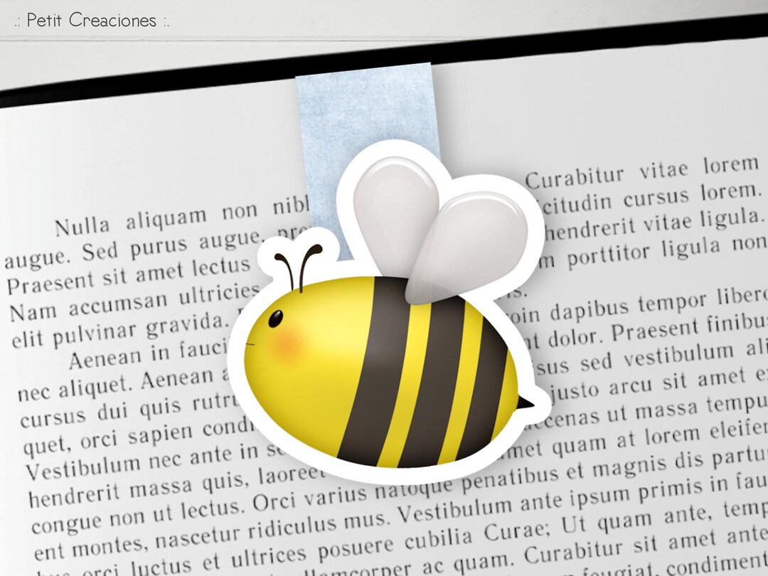 Magnetic Bookmark Bee Cute | Animal Bookmark | Nature Gift | Book Lover ...