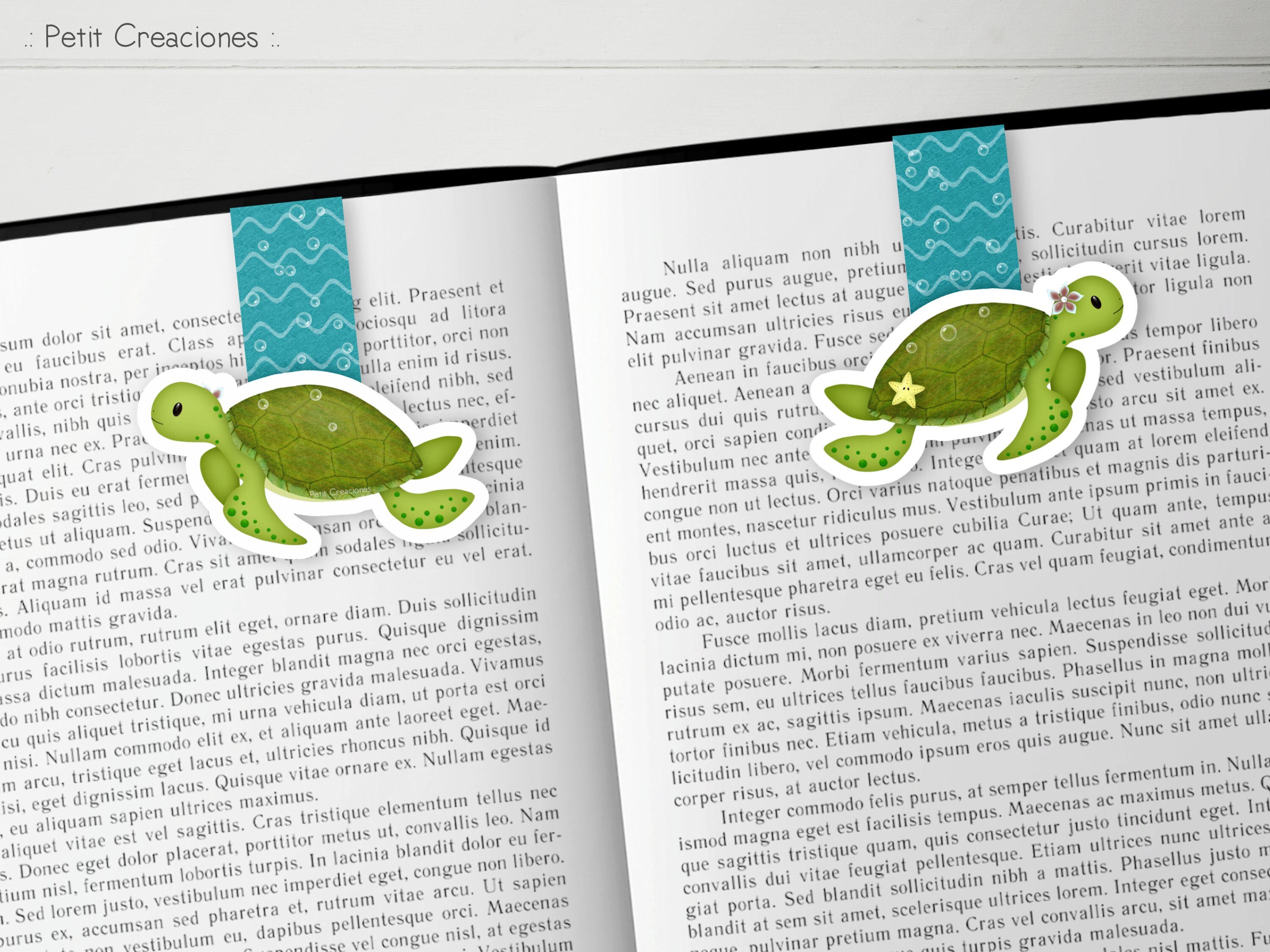 Marque-Page Tortue De Mer En Acier Inoxydable - Cadeau Lecteur, Femme, Amie, Noël