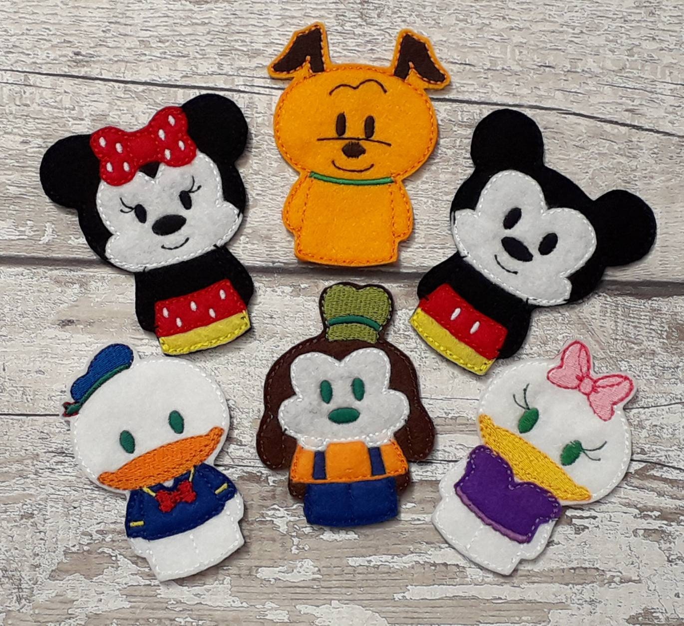 Handmade Mickey Mouse Inspired Felt Finger Puppets | Etsy