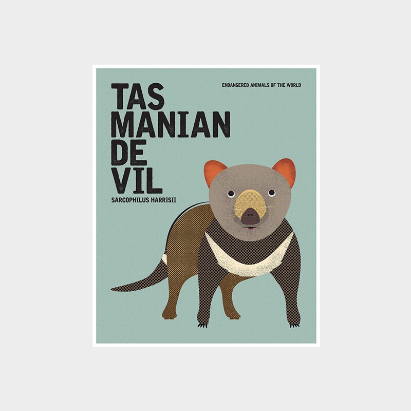 TASMANIAN DEVIL Australian Animal Print Endangered Animal - Etsy