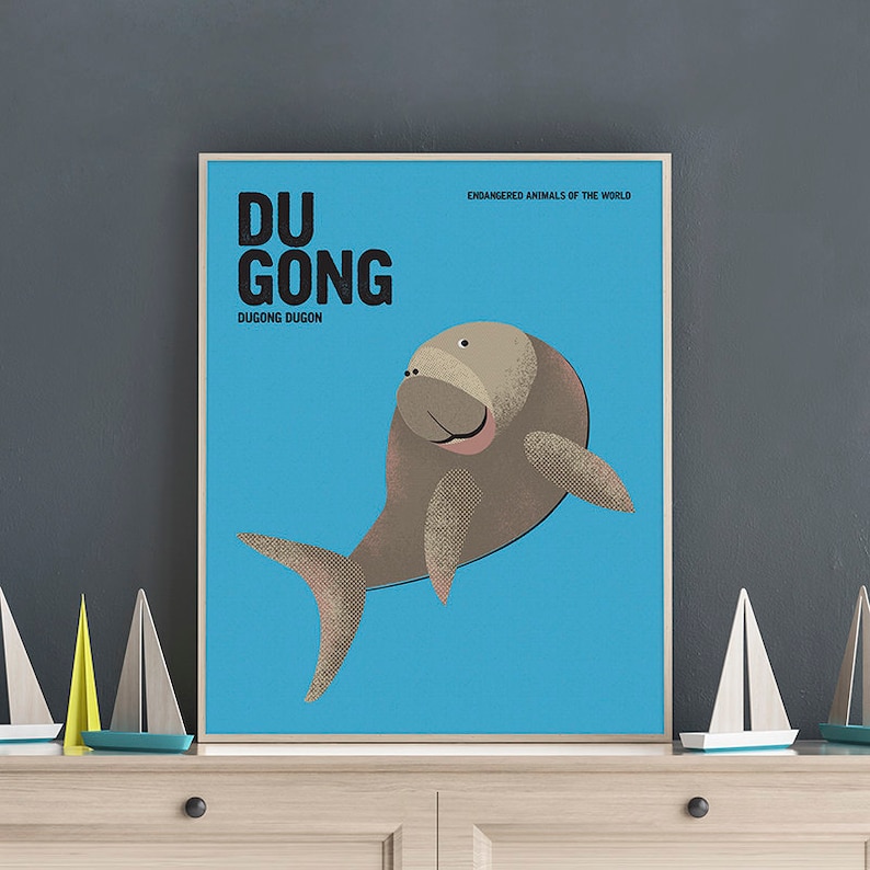 DUGONG Manatees Endangered Animal Wildlife Poster Animal - Etsy
