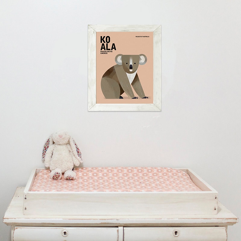 KOALA, Wildlife of Australia, Nursery Animal Wall Art Print ...