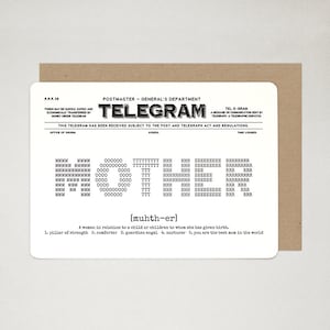 Tarjeta novedosa del Día de la Madre, Feliz cumpleaños mamá, Tarjeta para la mejor mamá, Tarjeta para mamá, Tarjeta de amor, Tarjeta de gratitud retro, Notelets TELEGRAM A6 Art Card