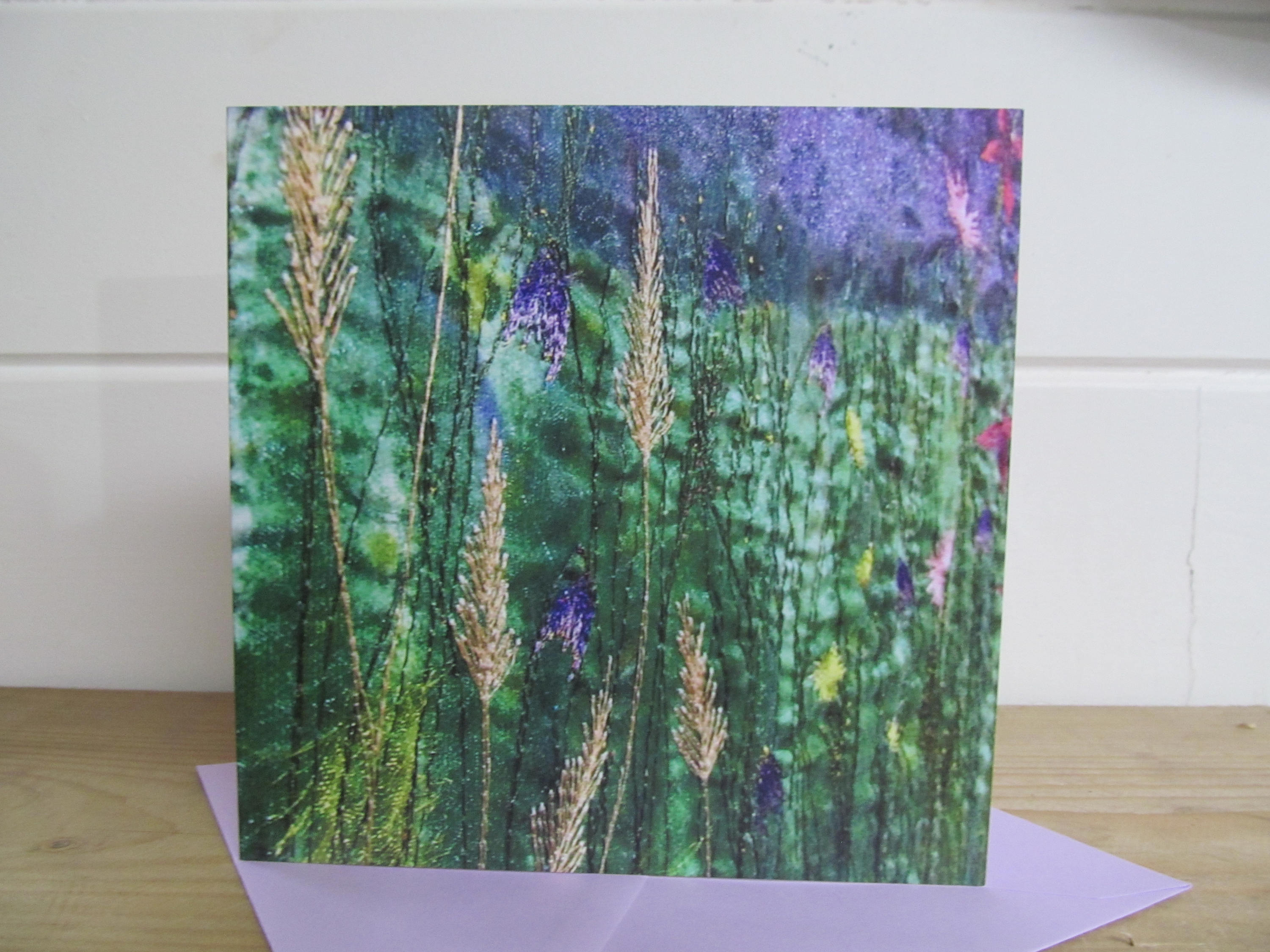 Wildflowers card blank card greetings card embroidery Etsy