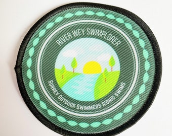 River Wey Swimplorer sew / iron on patch MADE TO ORDER