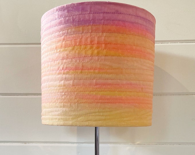 Featured listing image: Colourful sunset / sunrise lampshade for table or ceiling  By Juliet Turnbull