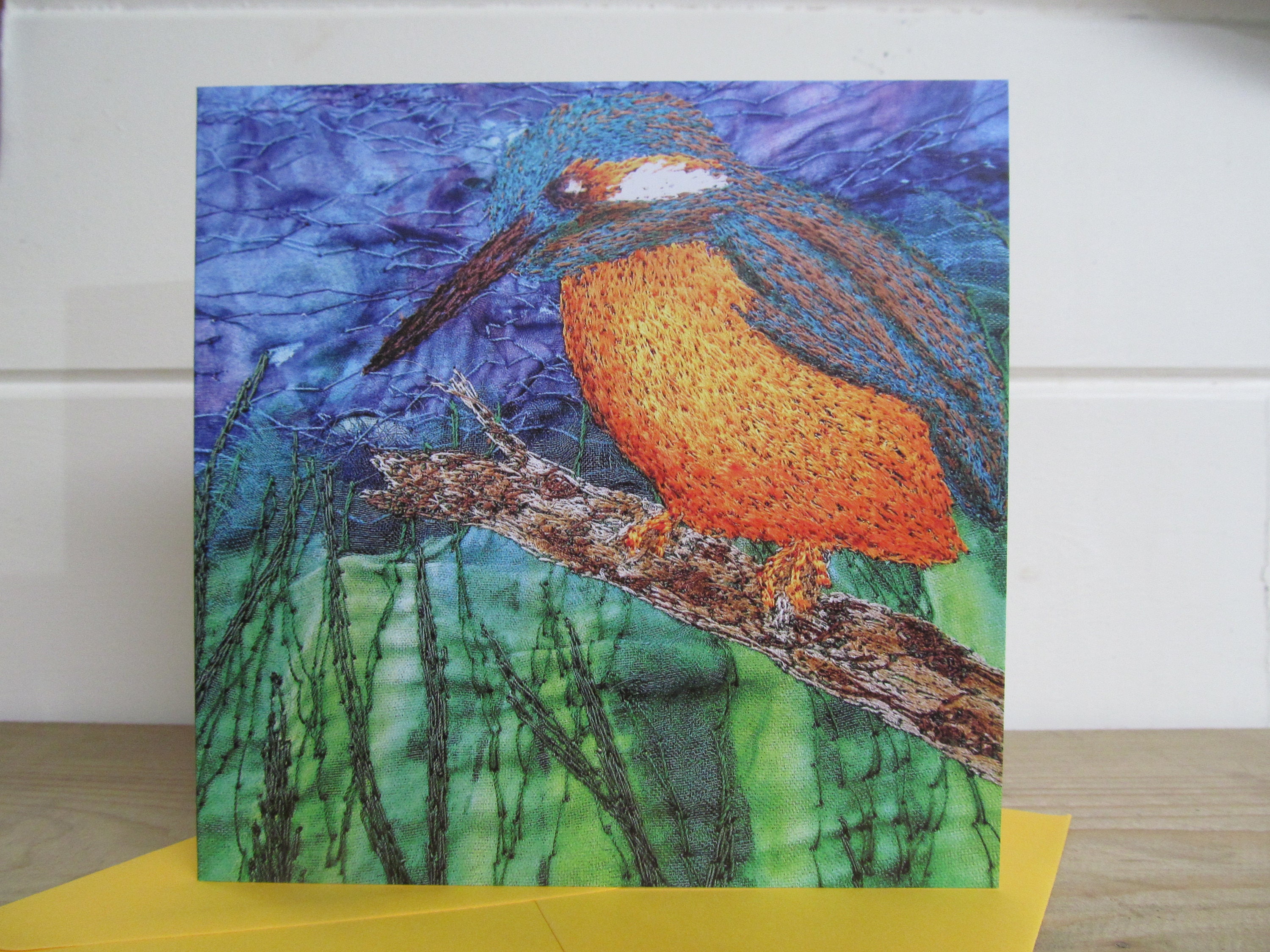 Kingfisher card blank card greetings card gift for her Etsy