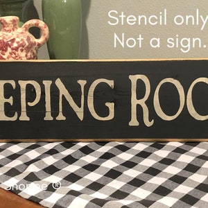 STENCIL - Keeping Room - 24&quot;x5&quot; - 5 Mil Stencil - NOT A SIGN!
