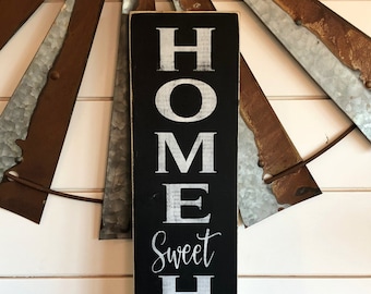 STENCIL, Home Sweet Home, Vertical Stencil, 5"x24", reusable stencil, NOT A SIGN