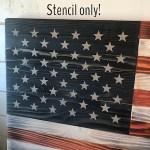 STENCIL - Flag Stars - American Flag Stars/50 Stars, 13&quot;x10&quot;, 5 Mil Mylar, Stencil Only, NOT A SIGN!