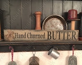 STENCIL, Hand Churned Butter, 20 quot x3.5 quot , country stencils, primitive stencils, reusable stencils, kitchen stencils, stencils NOT A SIGN
