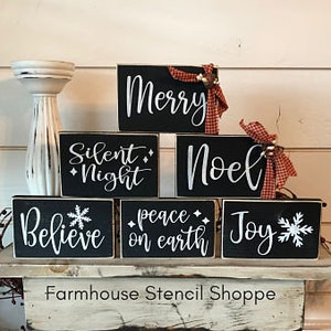 Christmas Stencil Set, 6 Reusable Designs (6x4 inch)