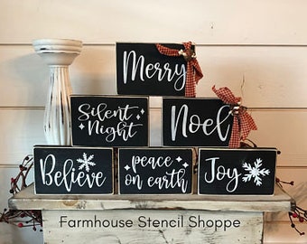 Christmas Stencil Set, 6 Reusable Designs (6x4 inch)