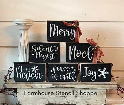 Stencil Set, 6"x4" inch Reusable Christmas stencils, set of…