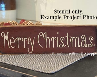 Merry Christmas Stencil, 12"x3.5", Reusable 5 Mil Mylar, Stencil, NOT A SIGN!