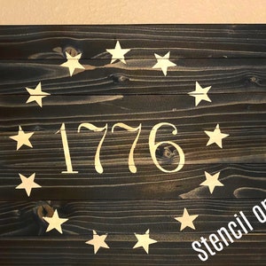 STENCIL, Colonial Stars 1776, 11"x11" Stencil, 5 Mil Stencil, NOT A SIGN!