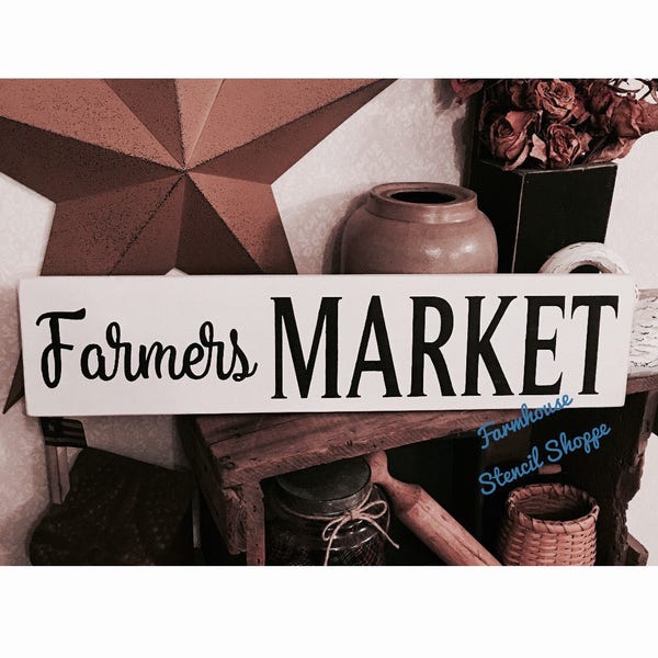 Farmers Market Stencil - Etsy