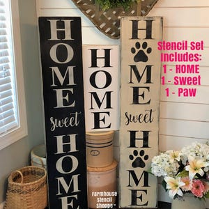 STENCIL, On Sale!!! Home Sweet Home, 3pc Stencil Set, Please Read Description, Stencils, NOT SIGNS!