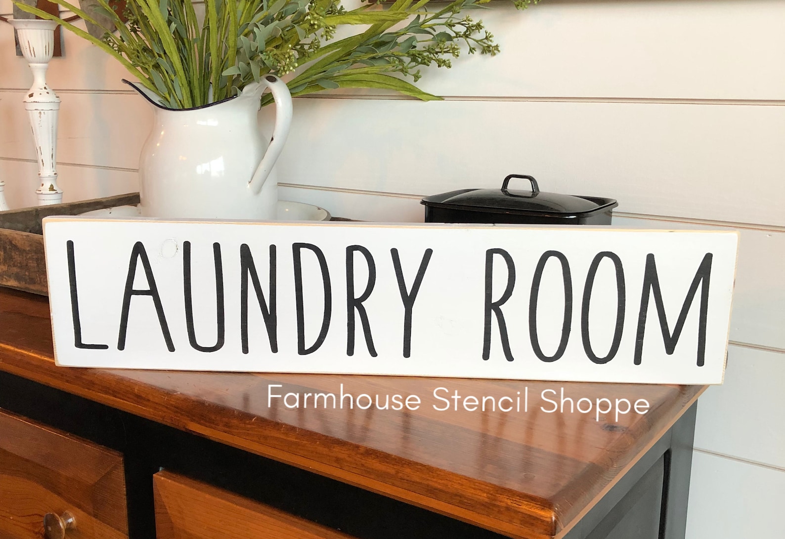 STENCIL Laundry Room Stencil 24x5.5 reusable Etsy