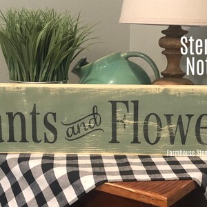 STENCIL - Plants and Flowers - 24"x5" - 5 Mil Reusable Stencil - NOT A SIGN!