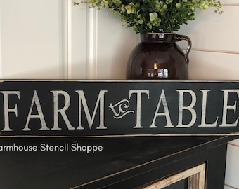STENCIL, Farm to Table Stencil, 24" x 5", reusable stencil, NOT A SIGN