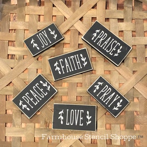 Faith block stencils, set of 6, small stencils, reusable stencils, these are not signs!