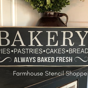 STENCIL, Bakery Pies Pastries Cakes Bread... Stencil, 18&quot;x7&quot;, reusable stencil, NOT A SIGN