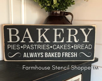 STENCIL, Bakery Pies Pastries Cakes Bread... Stencil, 18"x7", reusable stencil, NOT A SIGN