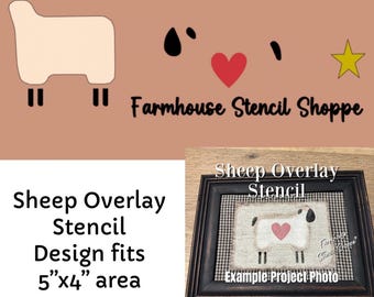 Primitive Sheep Overlay Stencil