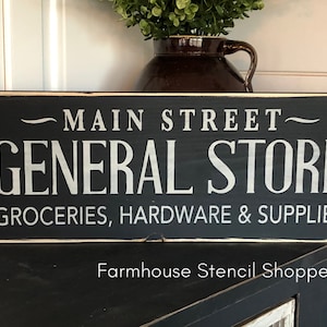 STENCIL, General Store, 18"x7", reusable stencil, NOT A SIGN
