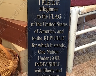 STENCIL, United States Pledge, Pledge of Allegiance, 10"x20" reusable Stencil, NOT A SIGN