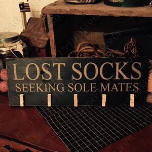 STENCIL, Lost Socks Seeking Sole Mates, 20&quot;x5.5&quot;, reusable stencil, NOT A SIGN