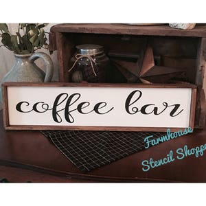 Coffee Bar Stencil, 24"x5.5", reusable stencil,NOT A SIGN