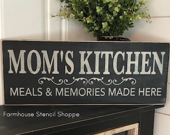 STENCIL, Mom's Kitchen Stencil, 24"x8", reusable stencil, NOT A SIGN