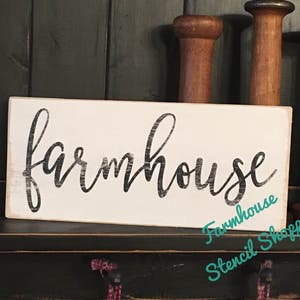 STENCIL, farmhouse stencil, 12"x5.5", reusable stencil, NOT A SIGN