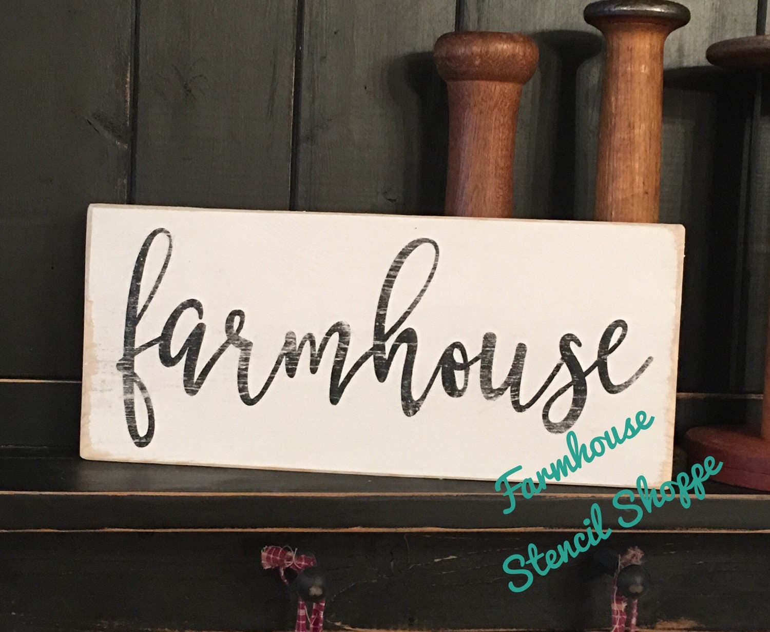 STENCIL, farmhouse stencil, 12"x5.5", reusable stencil, NOT…