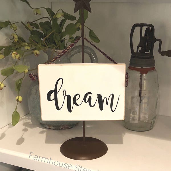 STENCIL, dream stencil, 8"x5", reusable stencil, NOT A SIGN