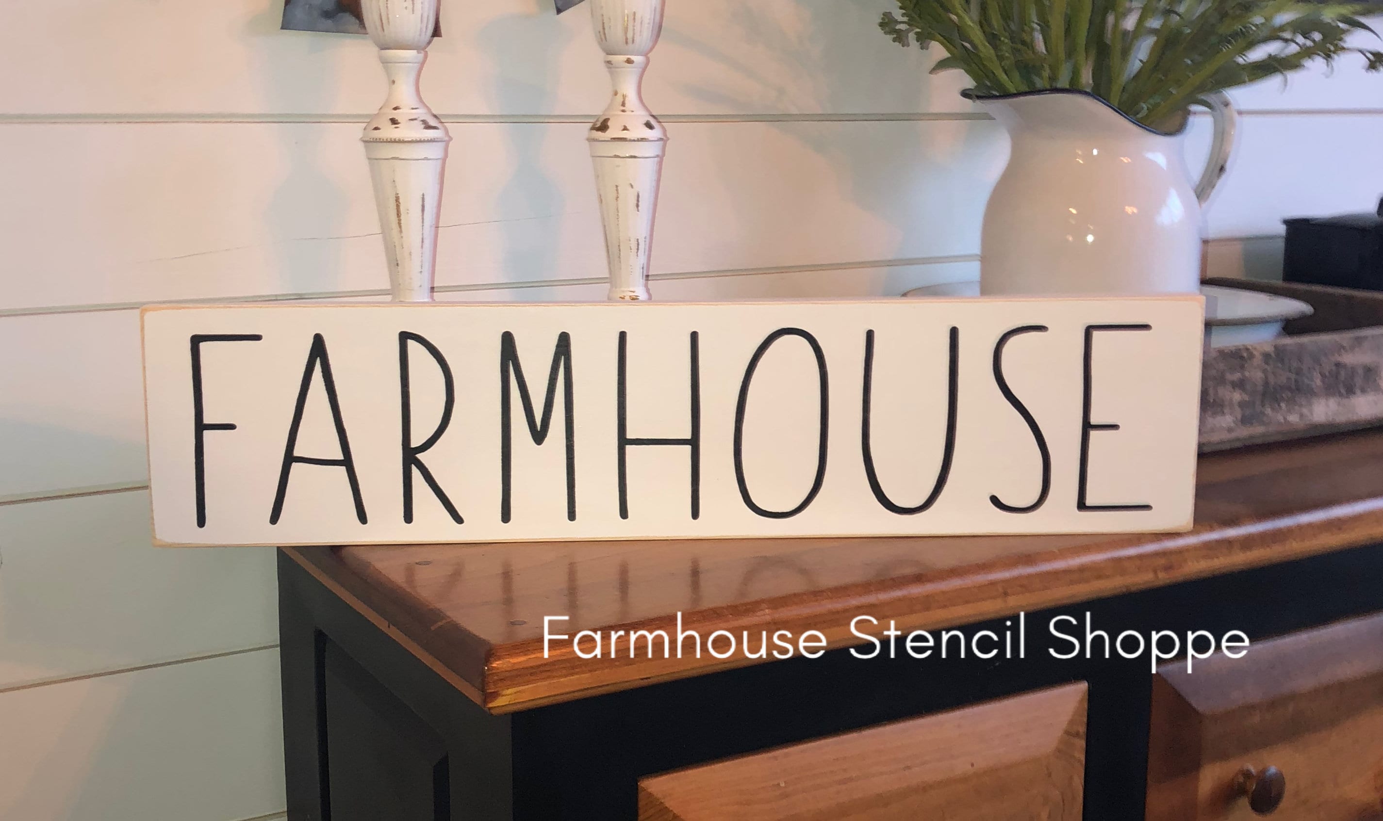 STENCIL Farmhouse Stencil Skinny Letters - Etsy