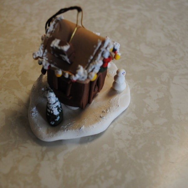 Christmas cottage ornament