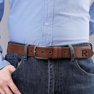 Father’s Day Gift, Personalized Leather Belt, Custom Belt for Dad FatherHusband Boyfriend Gift, Gift for Anniversary Birthdays, Gift for Him