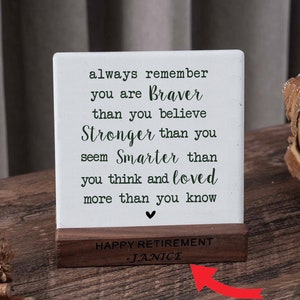 Always Remember You Are Braver Inspirational Gift Wall Decor Encouragement Gifts for Women Desk Decor Motivational gifts, Proud of You Gifts