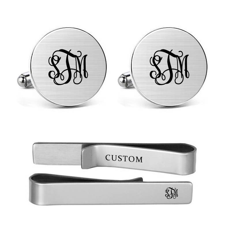 Monogram Cufflinks Engraved Initial Cufflinks for Men Alphabet Etsy