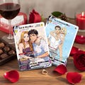 Personalized Poke Anniversary Card, Custom Anime Couple Photo Wedding Couple, Gift for Him product logo