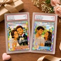 Personalized Anniversary Card, Couple Wedding Keepsake, Holo Photo Card, Gift for Him Her product logo