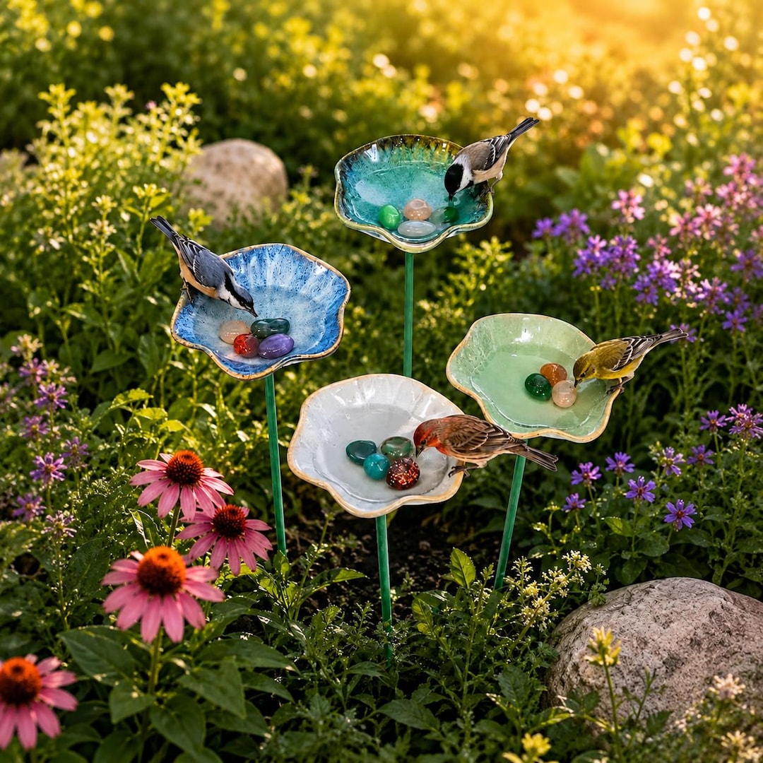 Ceramic Garden Pollinator Puddler, Bee & Butterfly Watering Station for ...