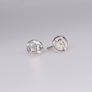 Coin Stud Earrings - Silver Coin Earrings - Dainty Silver Earrings - Golden Coin Earrings - Tiny Golden Studs - Minimalistic Earrings
