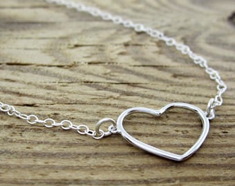 Silverhjärtarmband - Guldhjärtarmband - Kärleksarmband - Evighetsarmband i sterlingsilver - Hjärtberlockarmband - Alla hjärtans dag-present