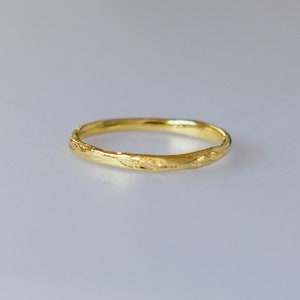 Silver Stack Ring - Golden Dainty Ring - Minimal Stacking Ring - Stackable Ring - Sterling Silver Textured Ring - Ring Set - Gold Stack Ring
