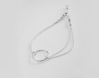 Silver Circle Bracelet - Golden Simple Bracelet - Dainty Eternity Bracelet - Golde Plated Cute Bracelet -Minimal Sterling Silver Bracelet