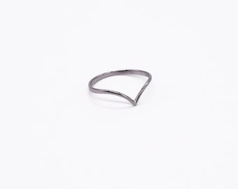 Silber V Ring - Chevron Ring Sterling Silber - stapelbar ring - minimal Ring - 925 Silber - zierliche Silber Ring - minimalistischen Schmuck